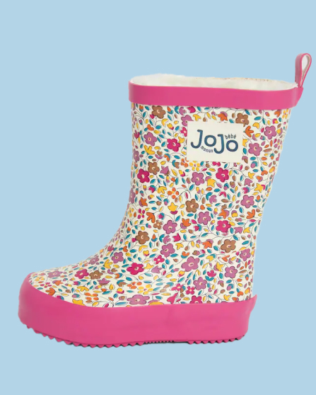 Pink Ditsy Floral Cosy Lined Boots