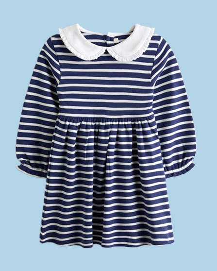 Navy Blue Classic Peter Pan Dress